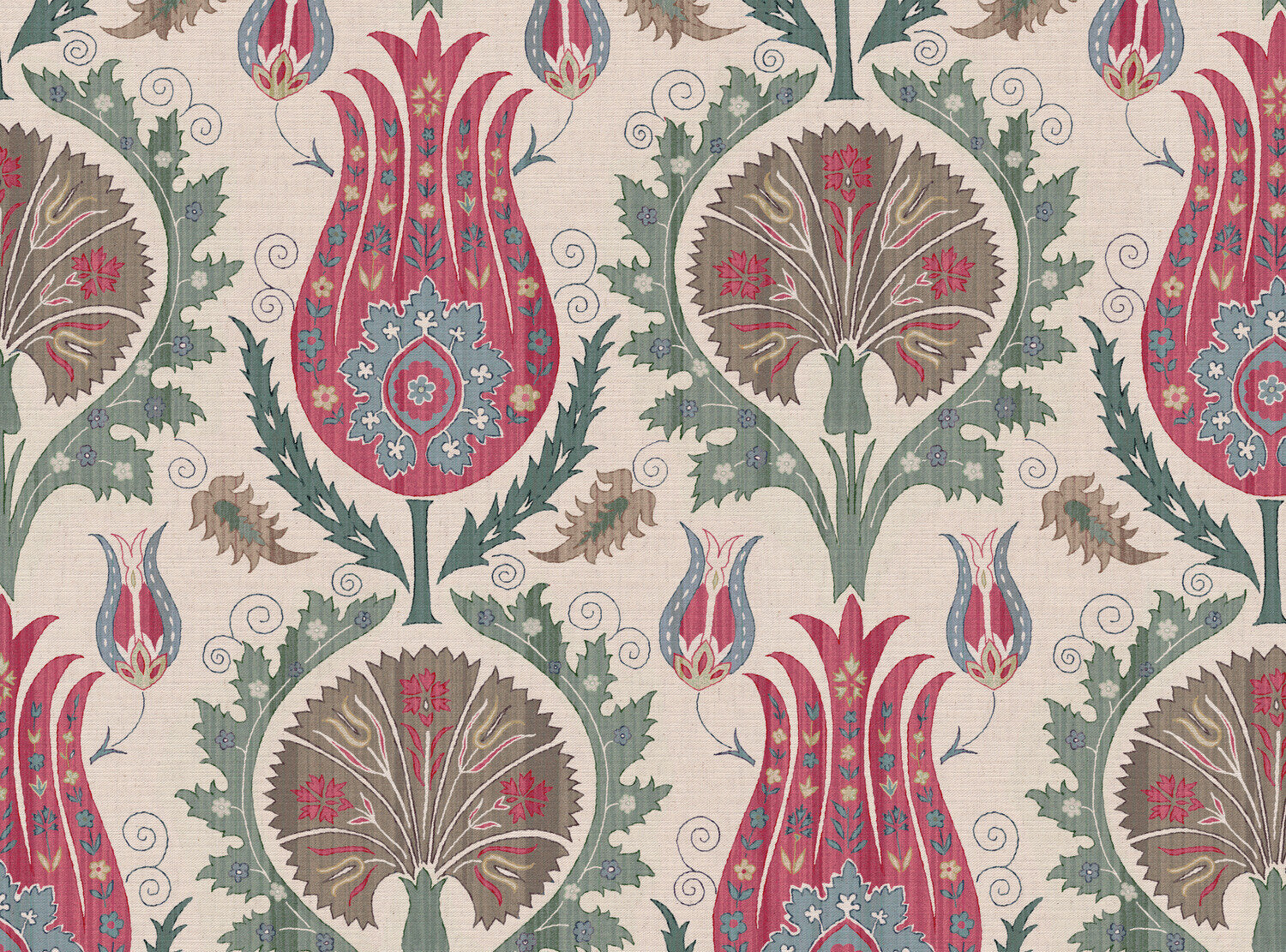 CW: Pinks and blue green | BASE: Mercia Linen