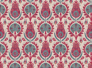 Pinky red and grey blue