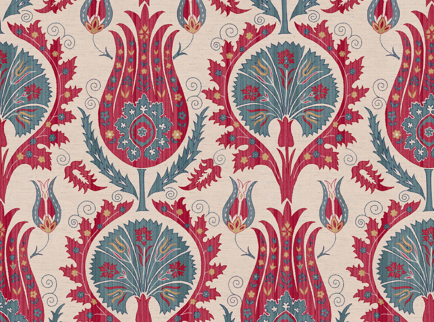CW: Warm red and grey blue | BASE: Natural Luxury Linen