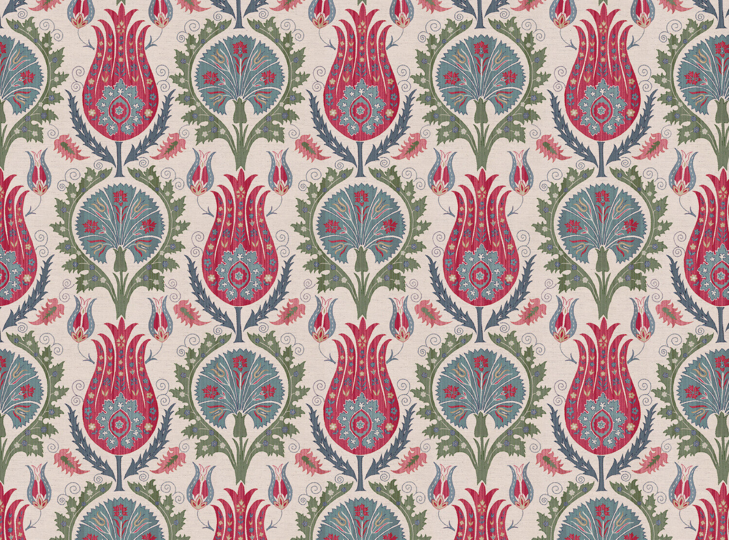 CW: Red blue and green | BASE: Natural Luxury Linen