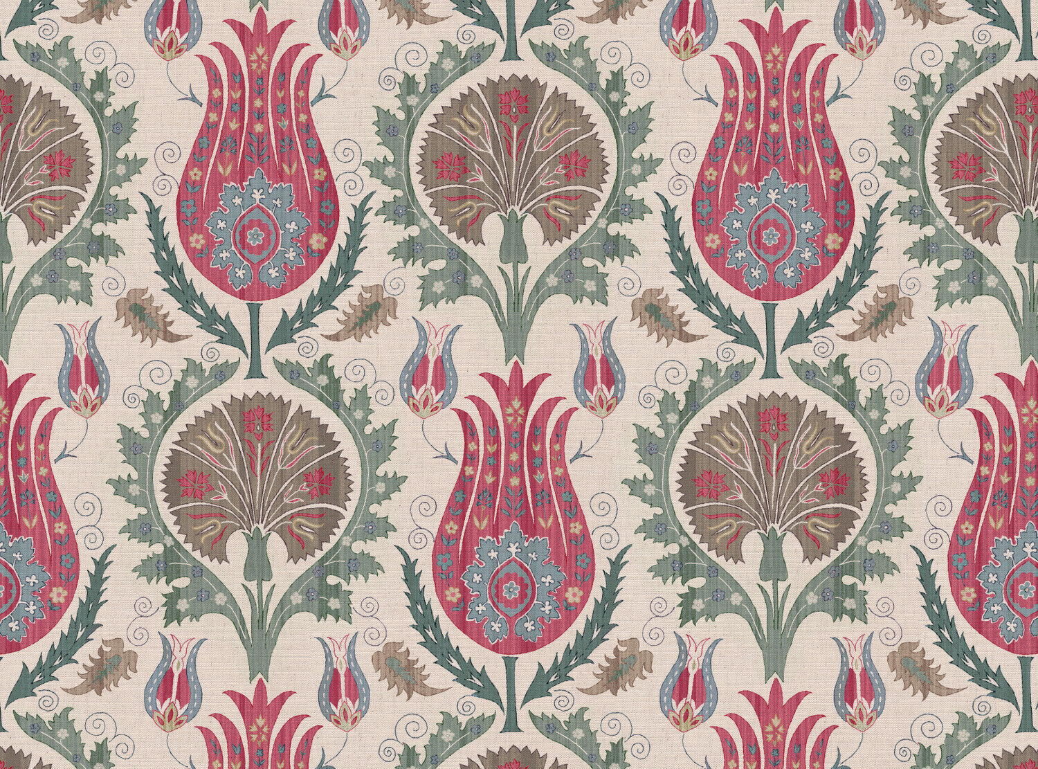 CW: Pinks and blue green | BASE: Mercia Linen