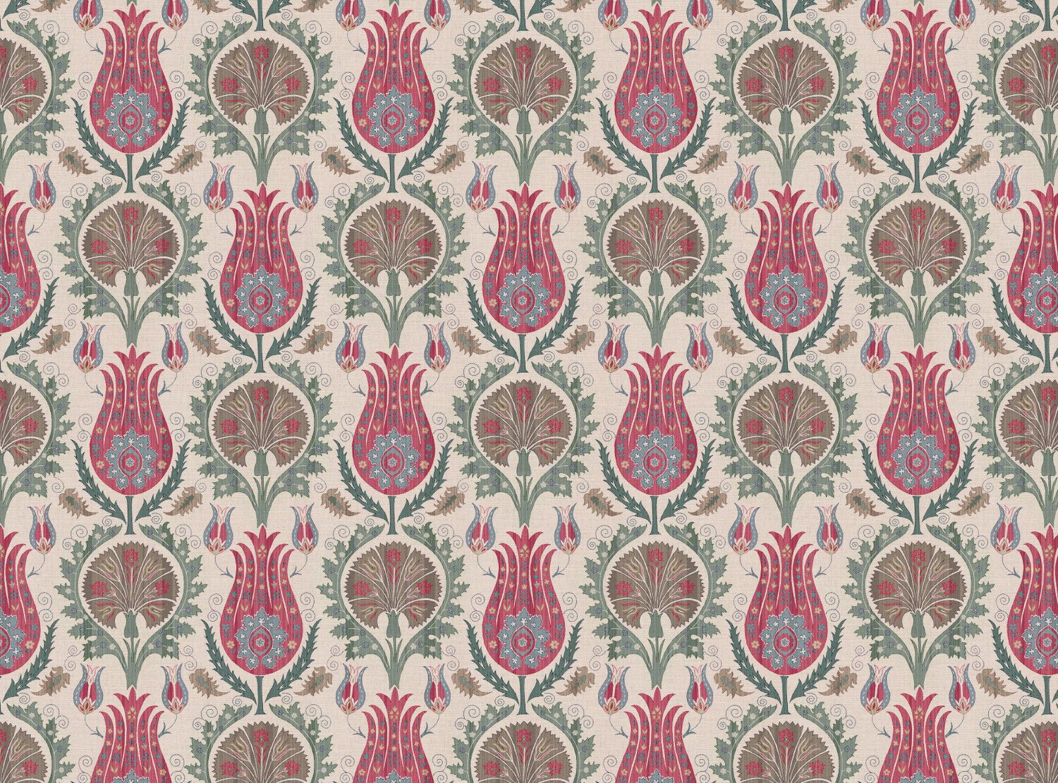 CW: Pinks and blue green | BASE: Mercia Linen