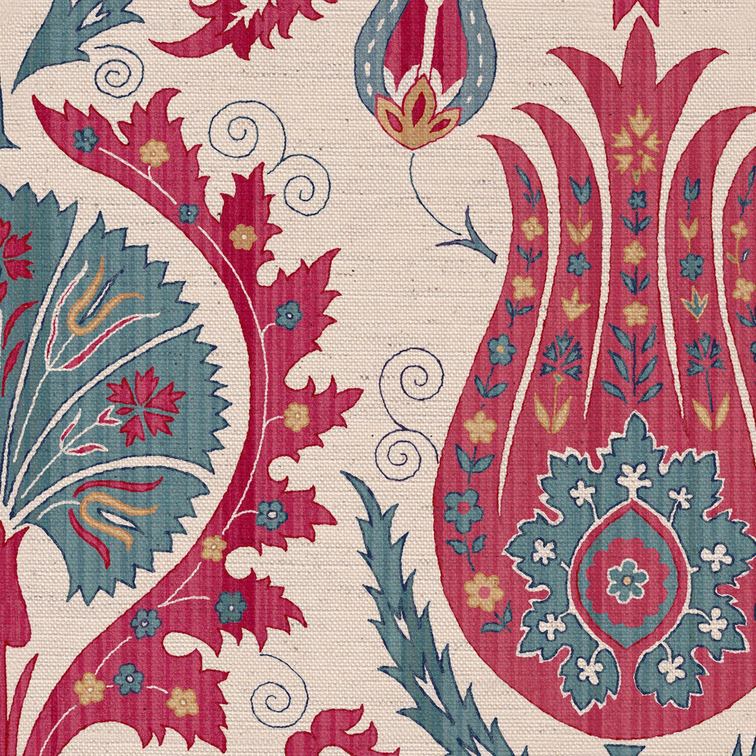CW: Pinky red and grey blue | BASE: Natural Luxury Linen | HERO