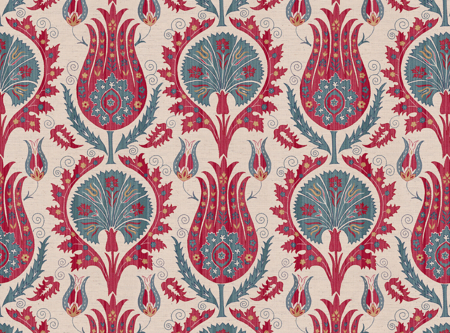 CW: Warm red and grey blue | BASE: Natural Luxury Linen