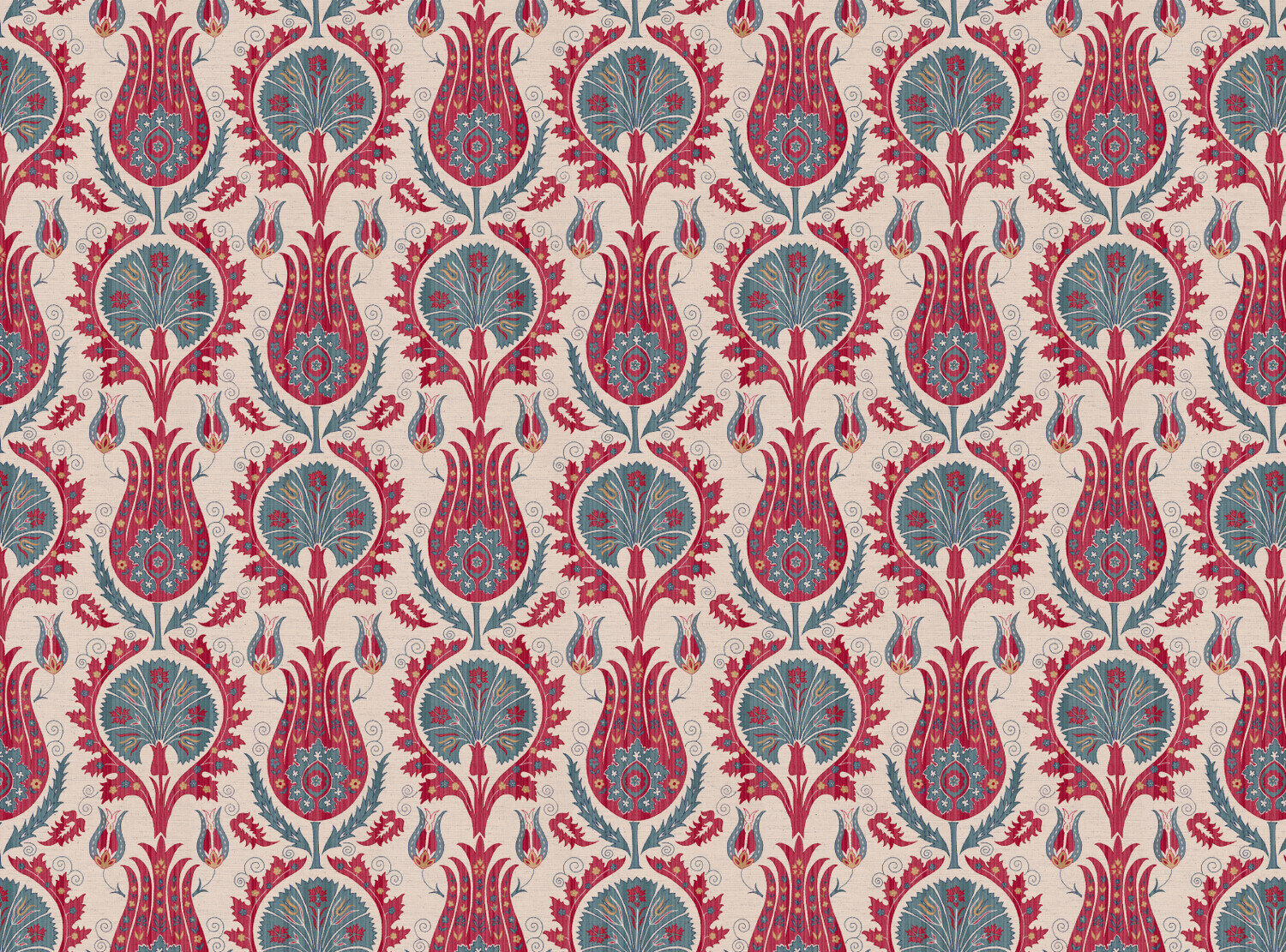 CW: Warm red and grey blue | BASE: Natural Luxury Linen