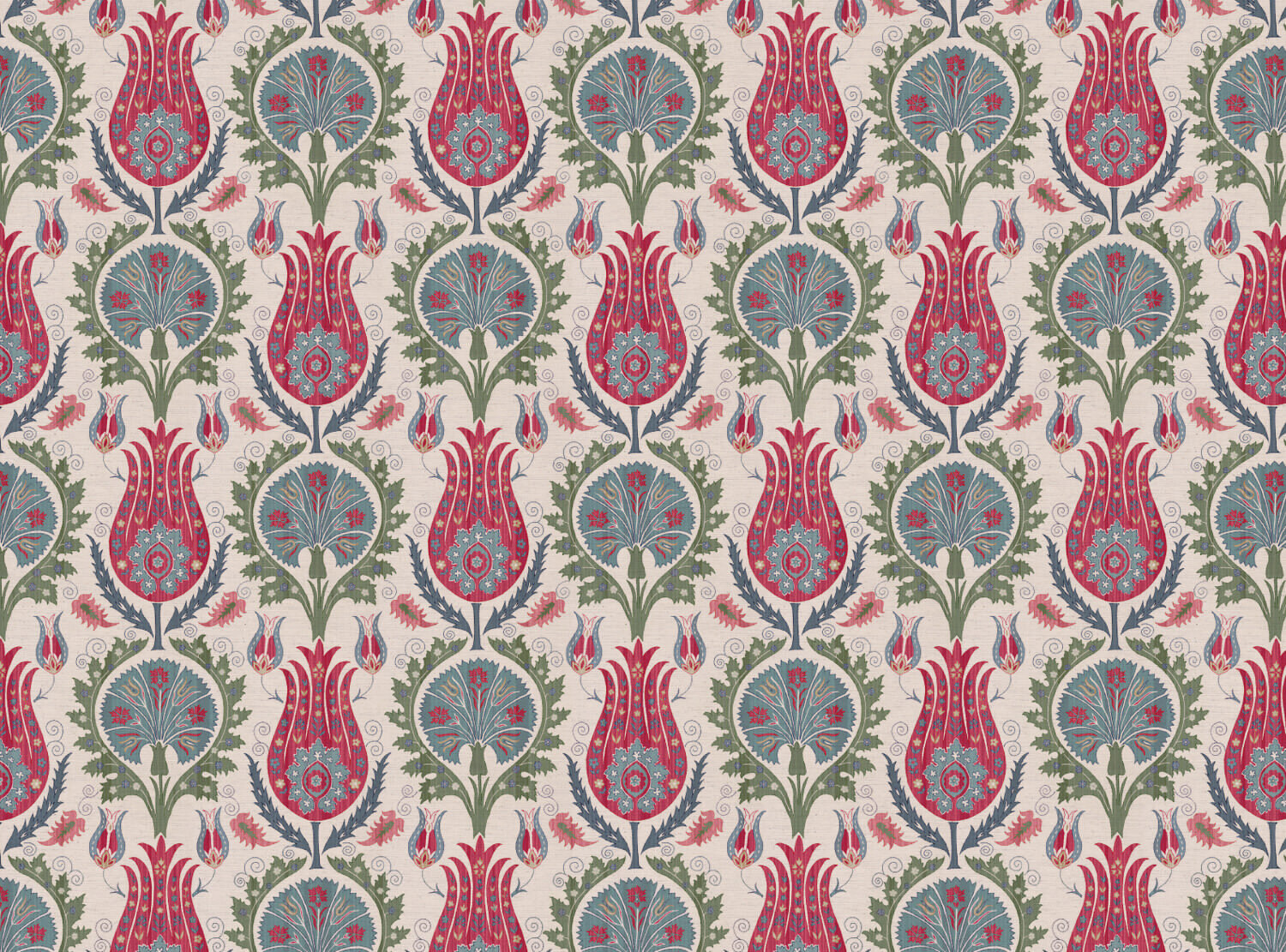 CW: Red blue and green | BASE: Natural Luxury Linen