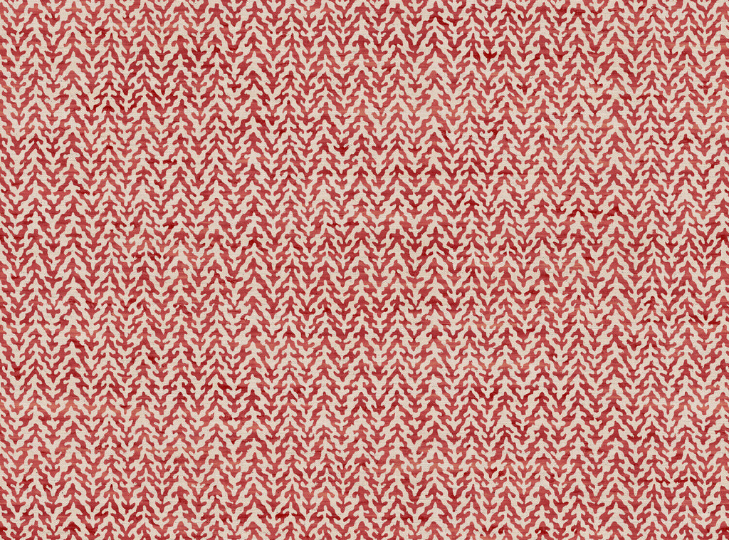 CW: Red coral and light ground | BASE: Mercia Linen & Natural Luxury Linen