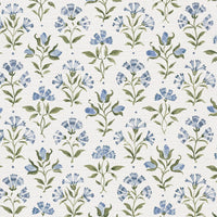 Soft cornflower blue and green