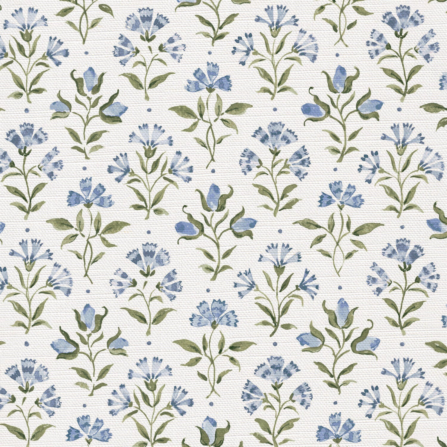 CW: Soft cornflower blue and green | BASE: Luxury Linen | HERO