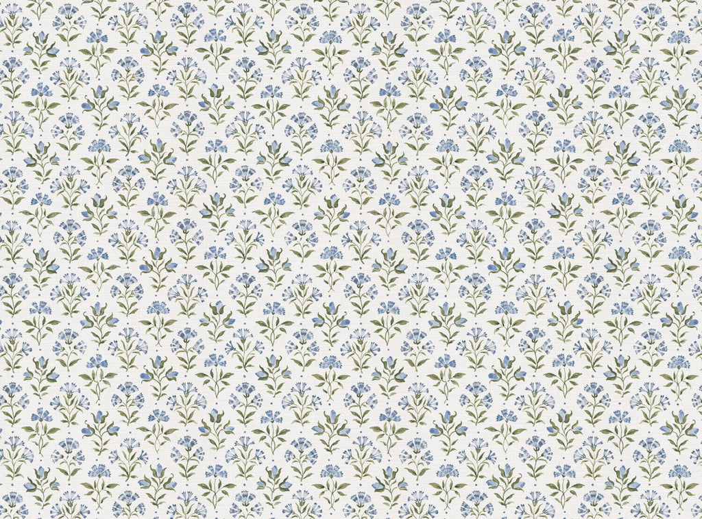 CW: Soft cornflower blue and green | BASE: Luxury Linen