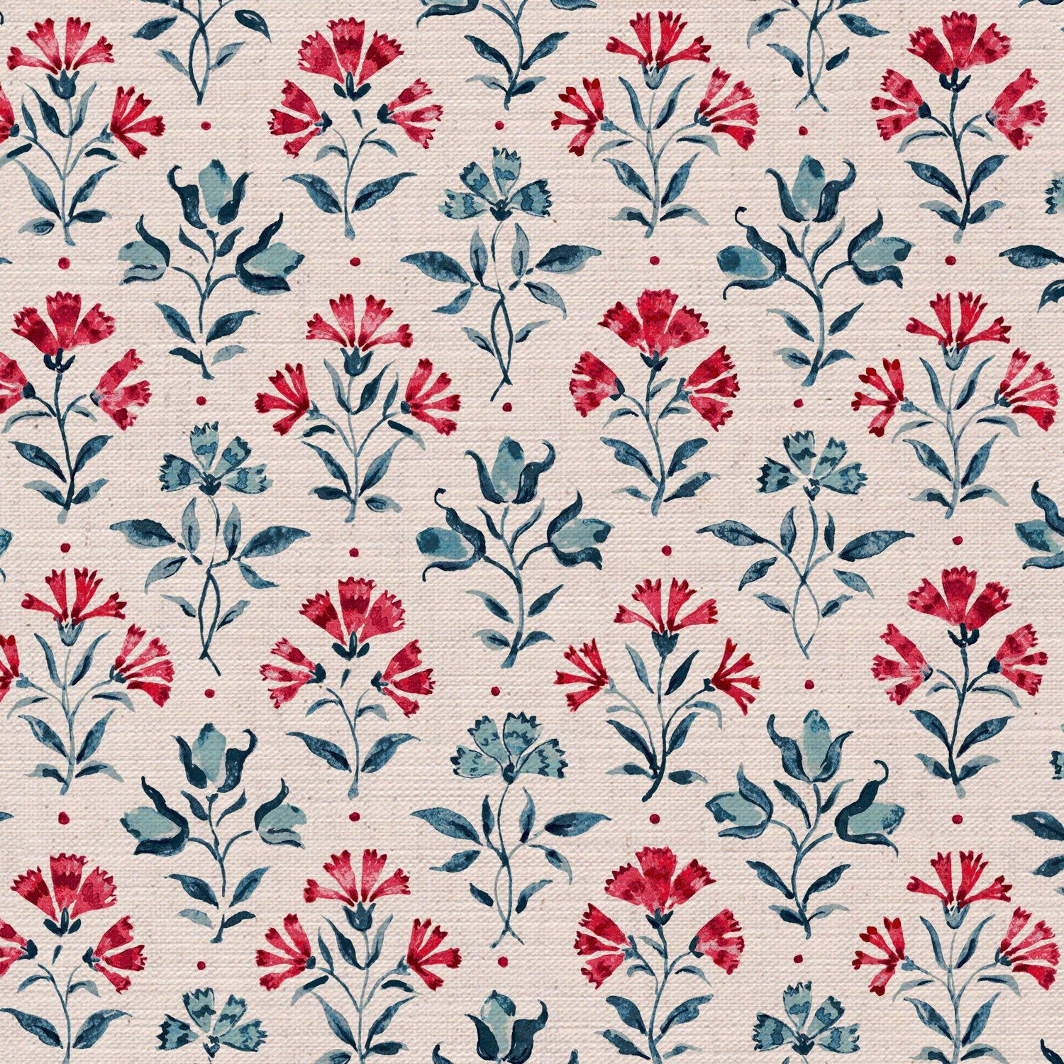 CW: Bright blue and red | BASE: Mercia Linen | HERO
