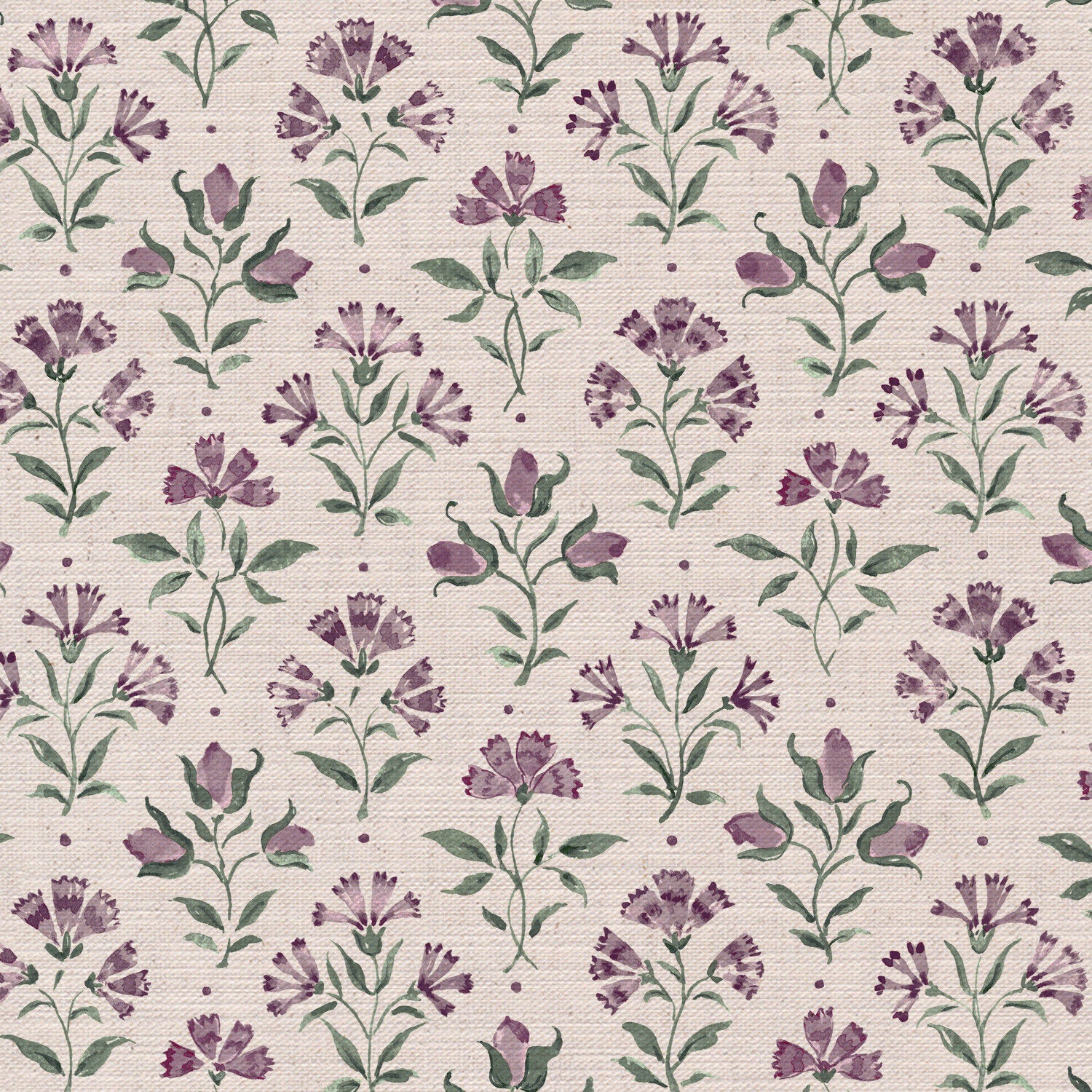 CW: Lilac and green white ground | BASE: Mercia Linen | HERO