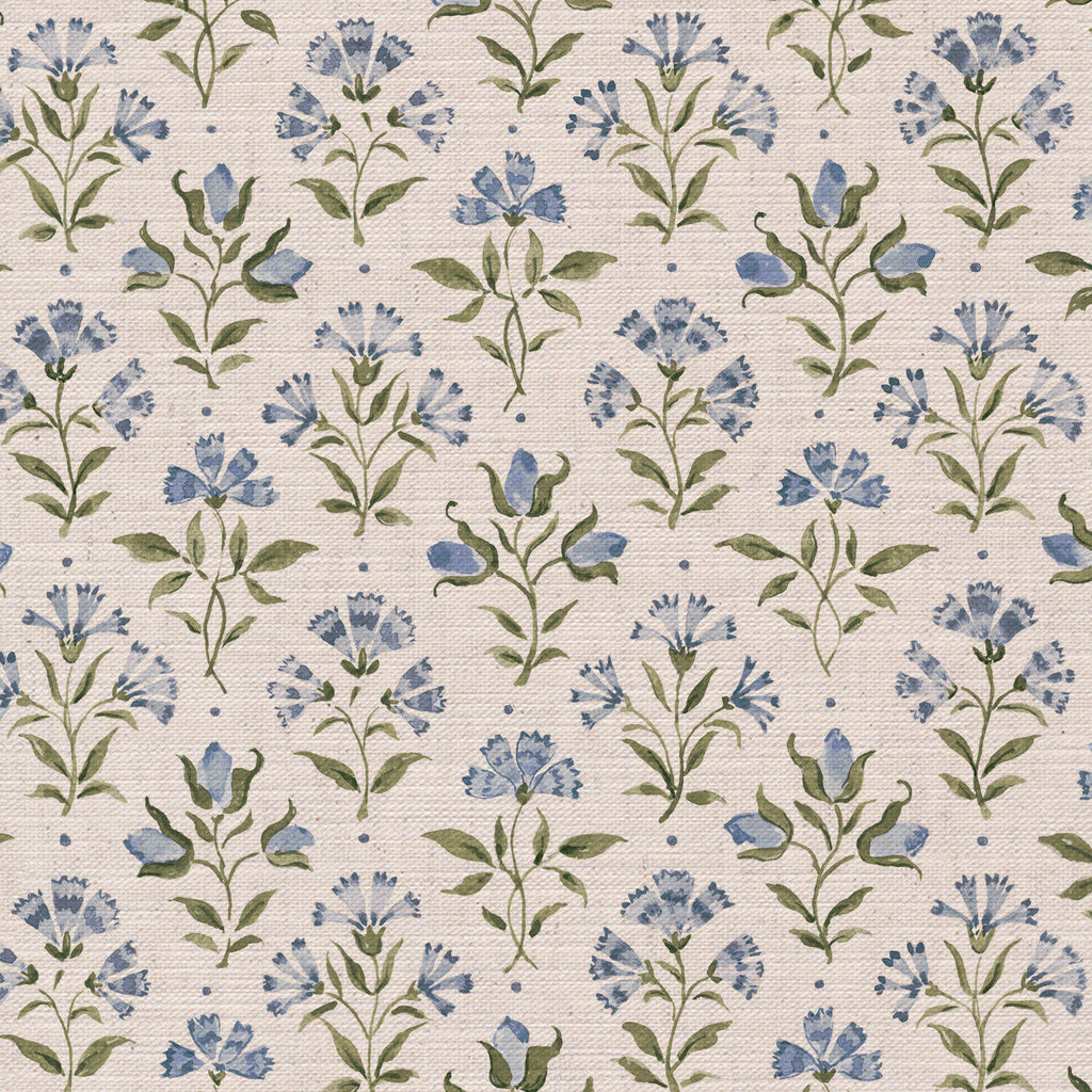 CW: Soft cornflower blue and green | BASE: Mercia Linen | HERO