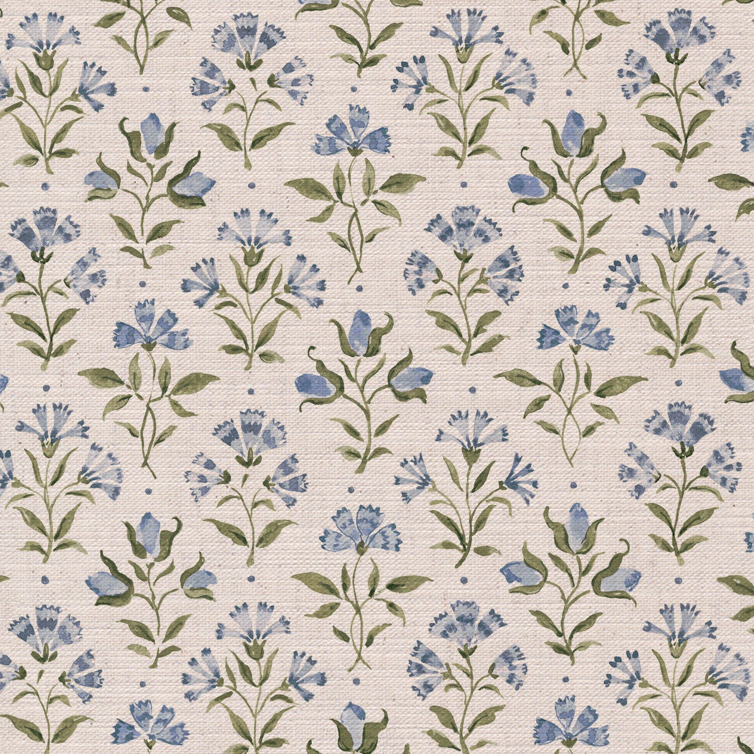 CW: Soft cornflower blue and green | BASE: Mercia Linen | HERO