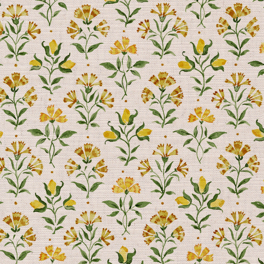 CW: Yellow green white ground | BASE: Mercia Linen | HERO