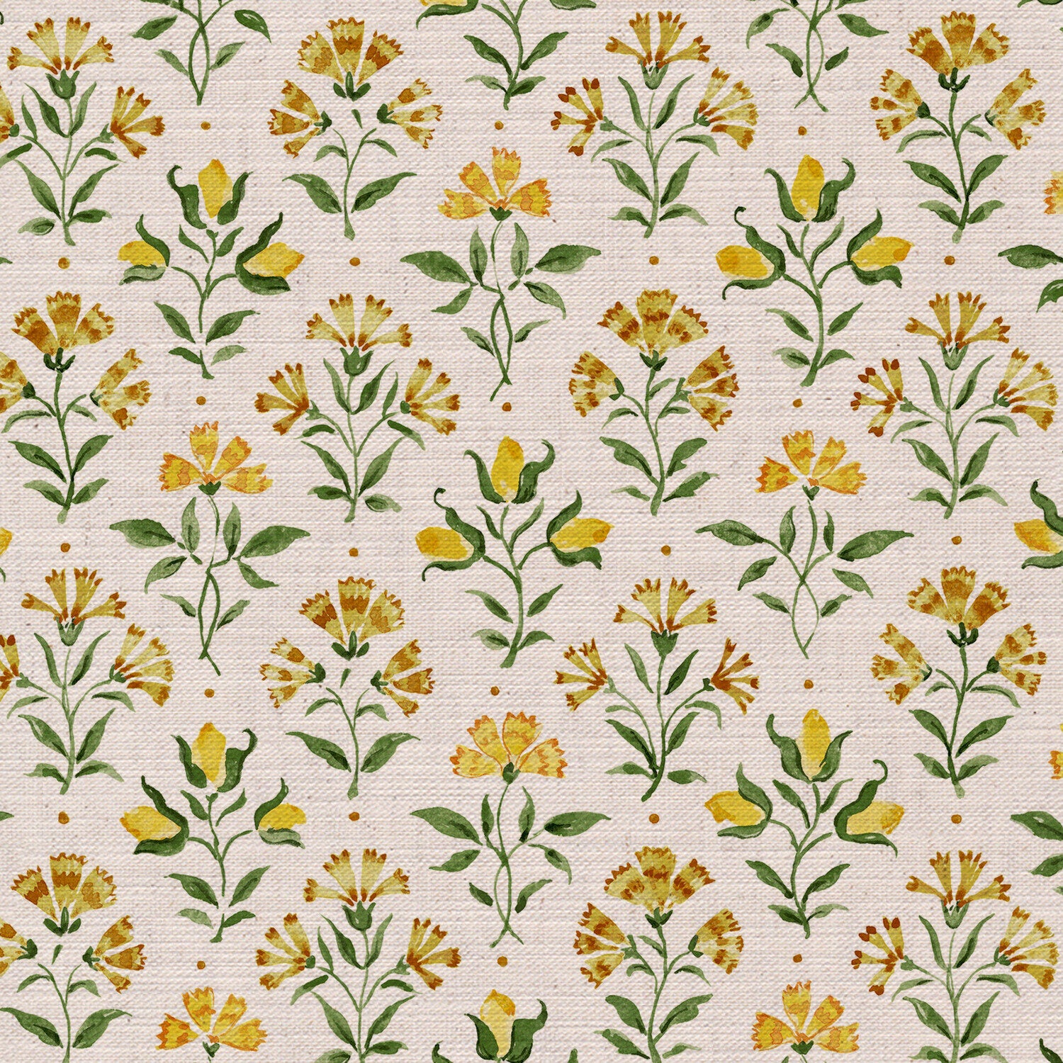 CW: Yellow green white ground | BASE: Mercia Linen | HERO