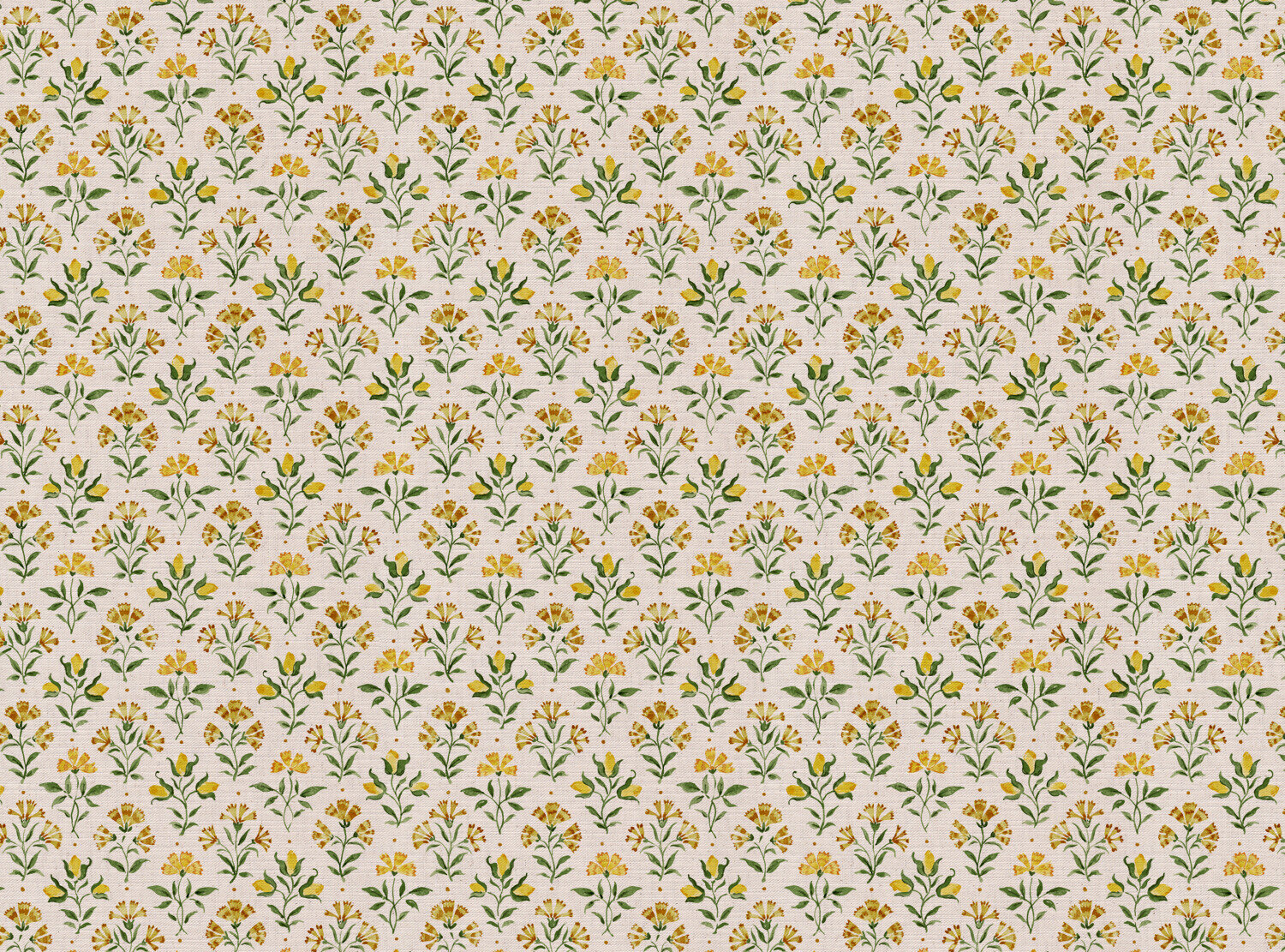 CW: Yellow green white ground | BASE: Mercia Linen