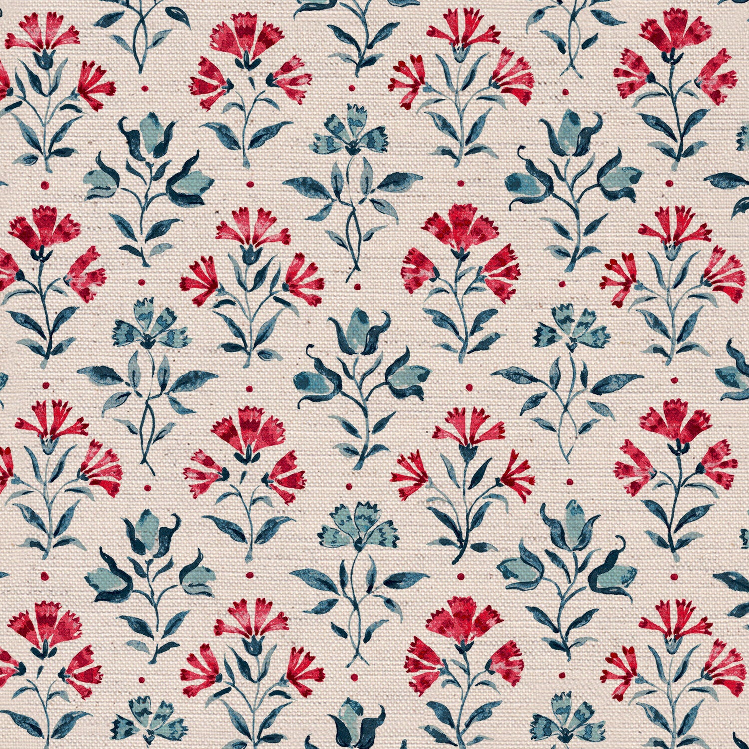 CW: Bright blue and red | BASE: Natural Luxury Linen | HERO