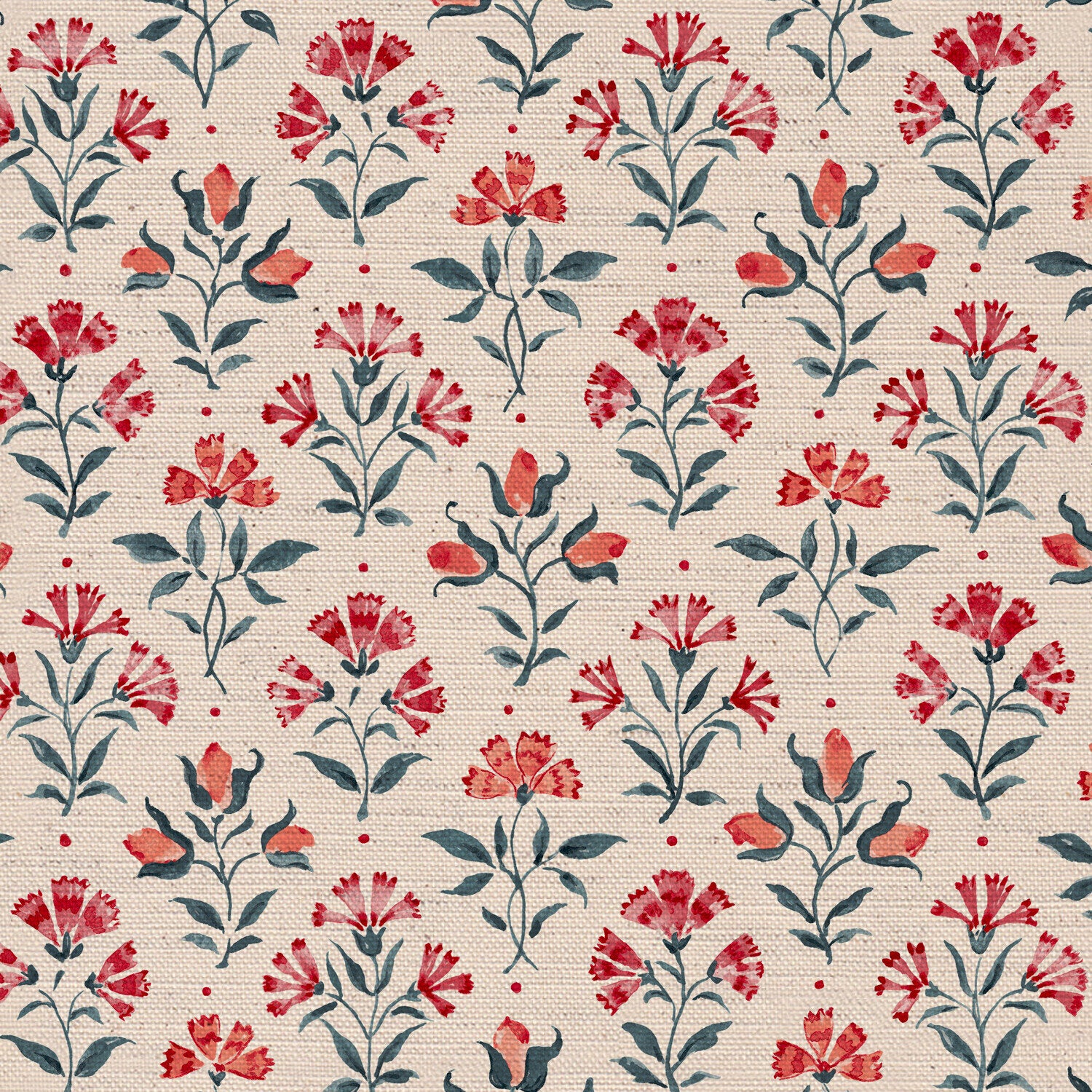 CW: Coral and grey blue | BASE: Natural Luxury Linen | HERO