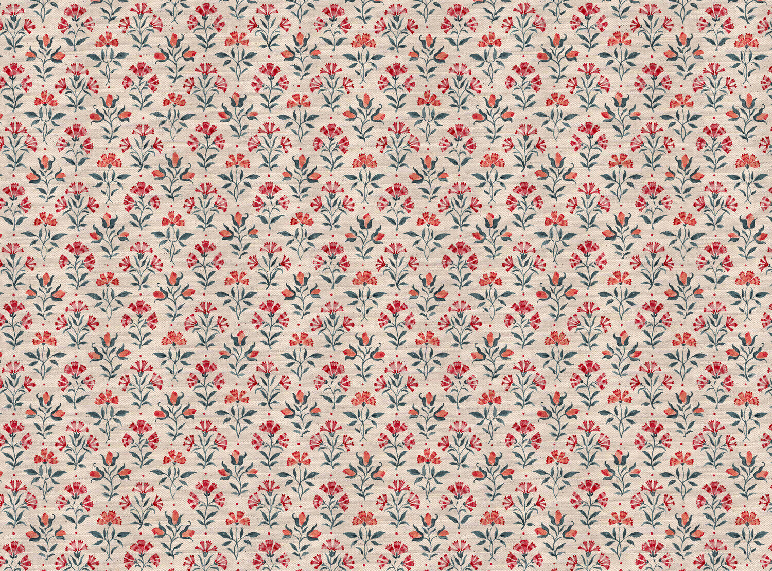 CW: Coral and grey blue | BASE: Natural Luxury Linen