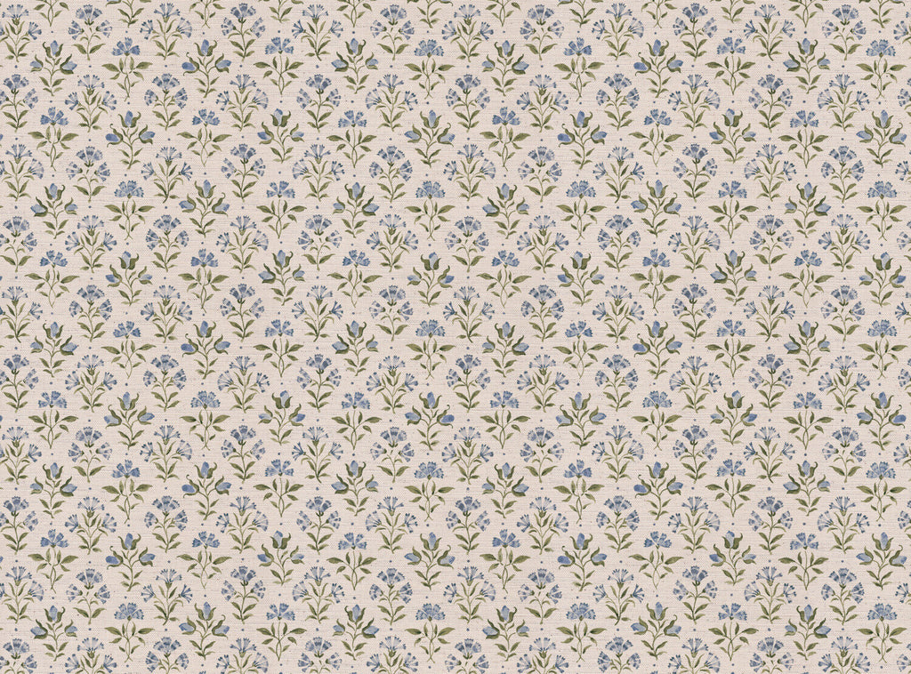 CW: Soft cornflower blue and green | BASE: Natural Luxury Linen
