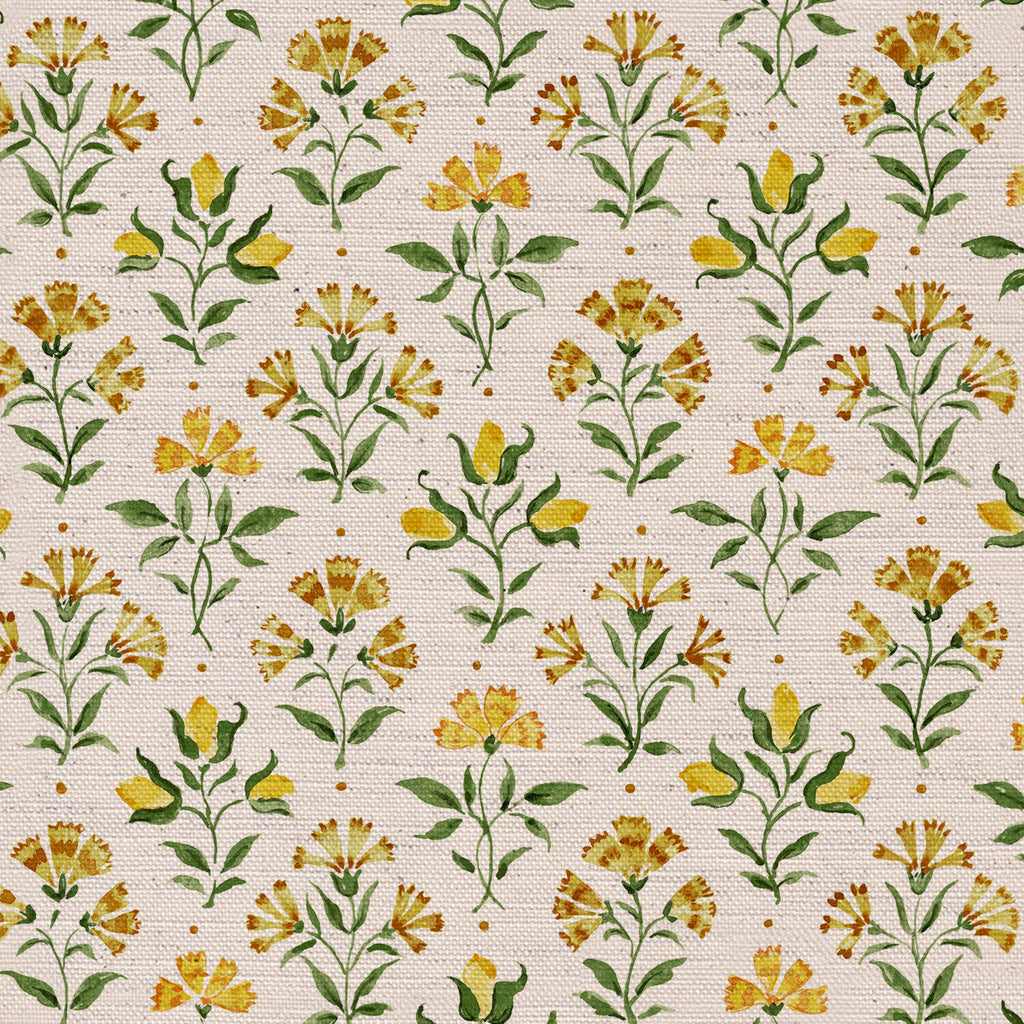CW: Yellow green white ground | BASE: Natural Luxury Linen | HERO