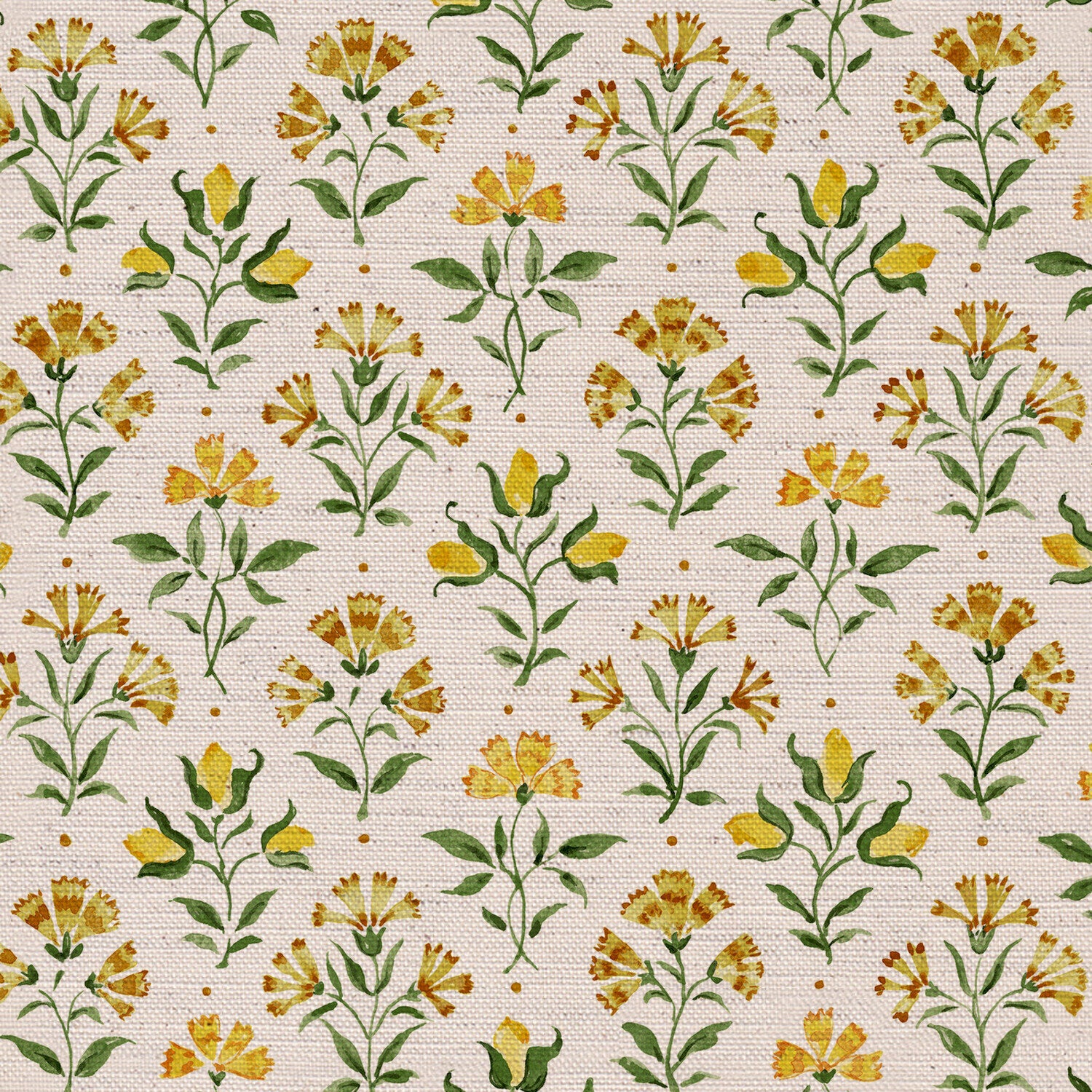 CW: Yellow green white ground | BASE: Natural Luxury Linen | HERO