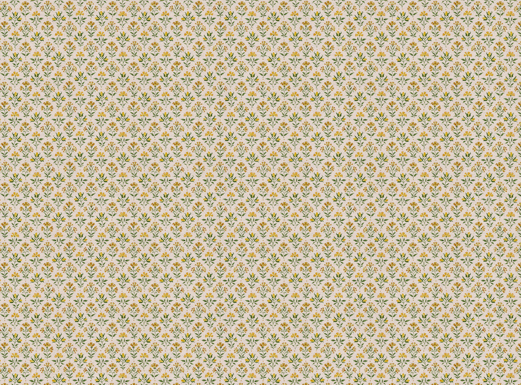 CW: Yellow green white ground | BASE: Natural Luxury Linen