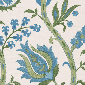 Blue and moss green