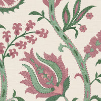 Soft pink and racing green