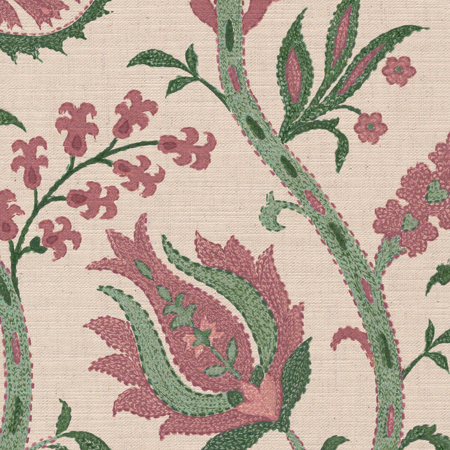 CW: Soft pink and racing green | BASE: Mercia Linen | HERO