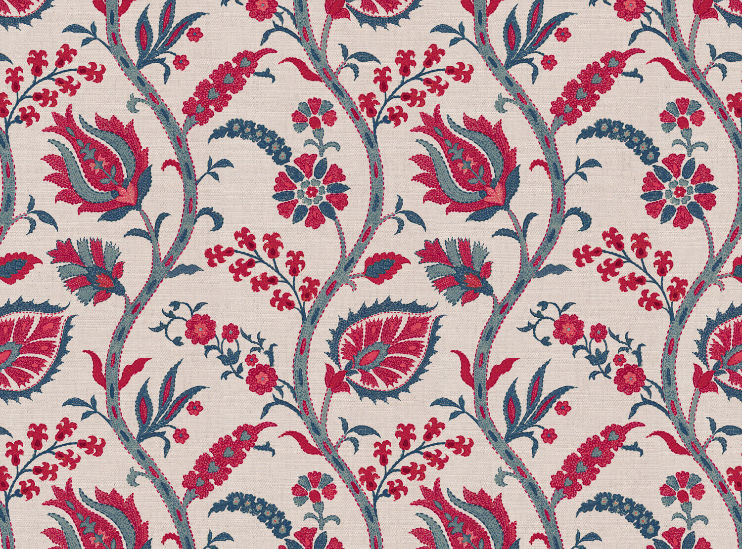 CW: Warm red and blues | BASE: Mercia Linen