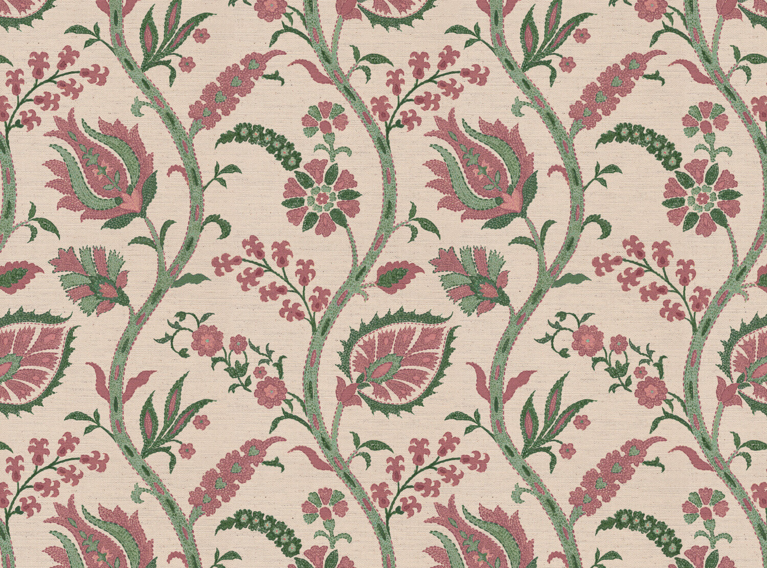 CW: Soft pink and racing green | BASE: Natural Luxury Linen