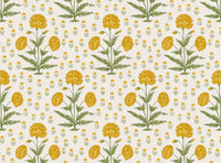 Golden yellow and moss green