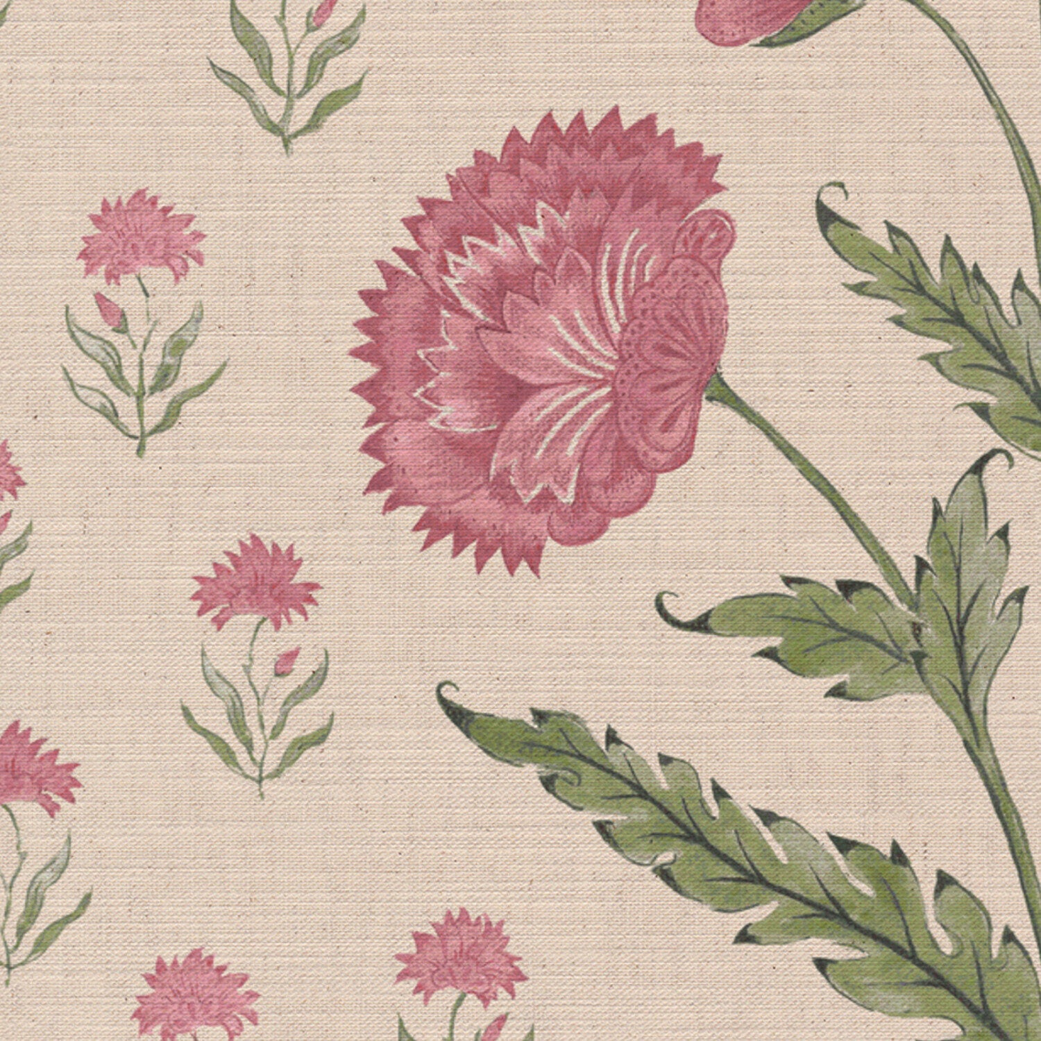 CW: Wild orchid pink and green | BASE: Mercia Linen | HERO