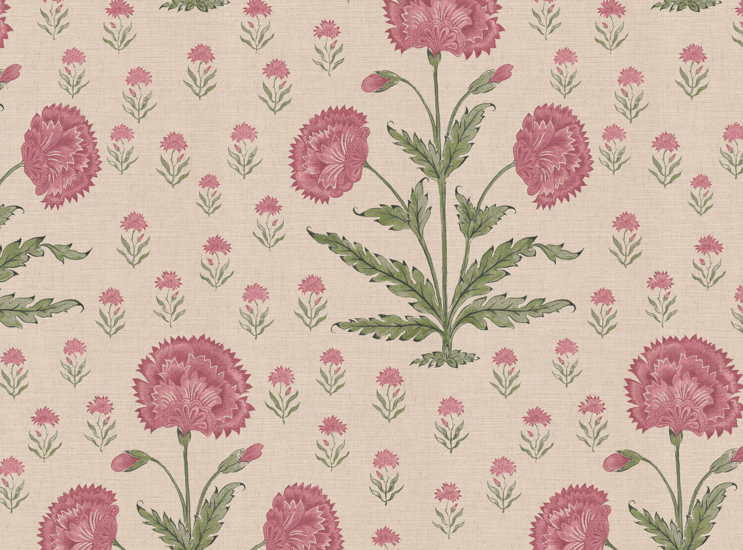 CW: Wild orchid pink and green | BASE: Mercia Linen
