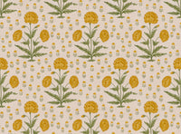 Golden yellow and moss green