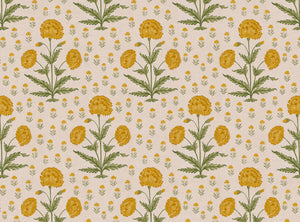 Golden yellow and moss green