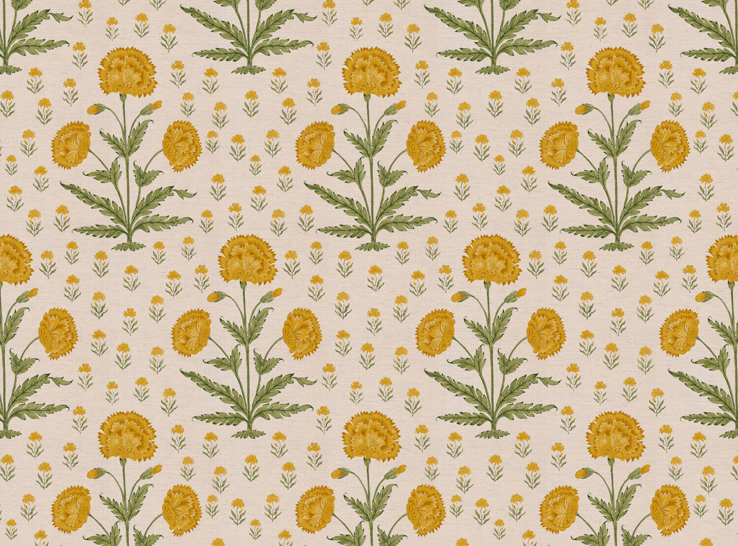 CW: Golden yellow and moss green | BASE: Natural Luxury Linen
