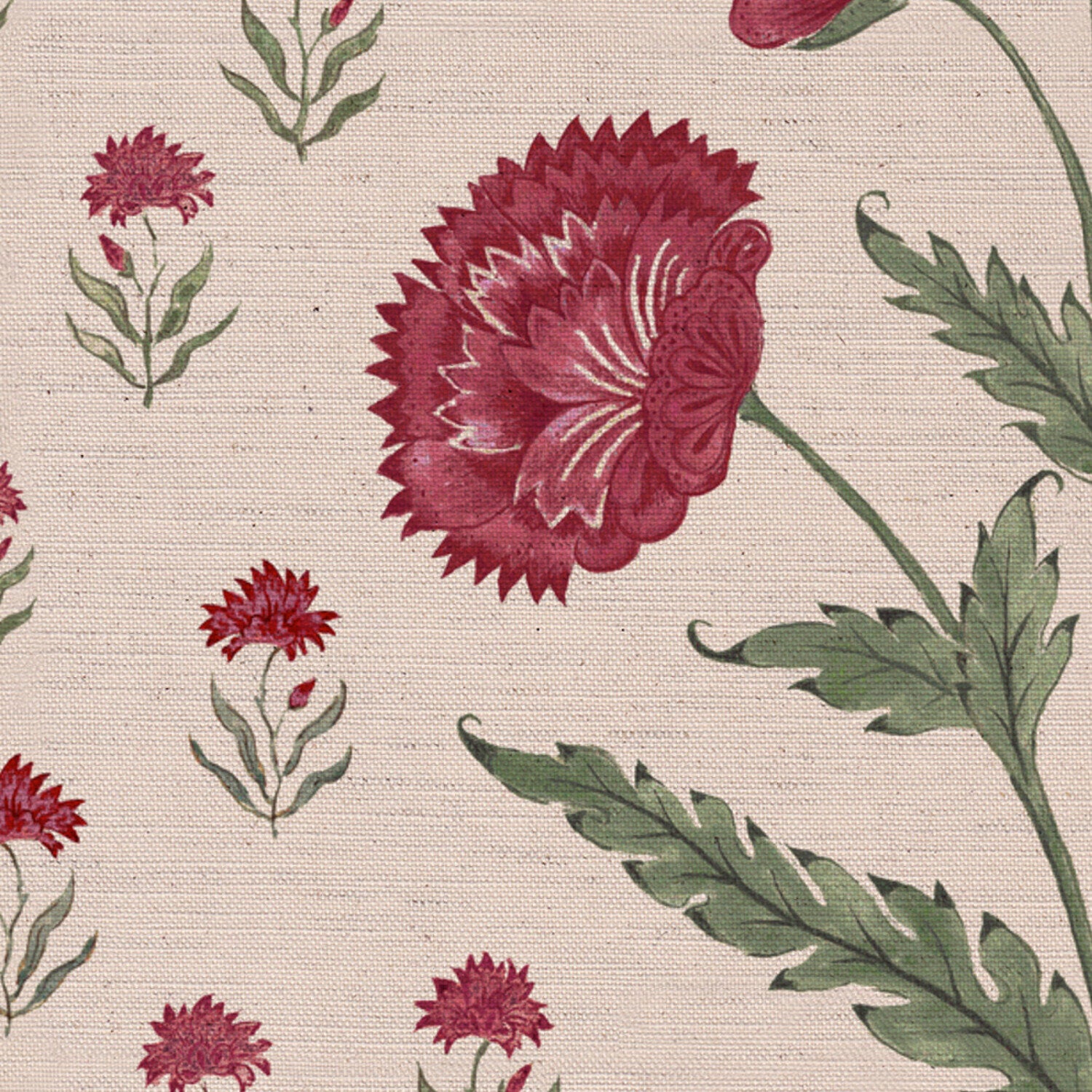 CW: Red damson and green | BASE: Natural Luxury Linen | HERO