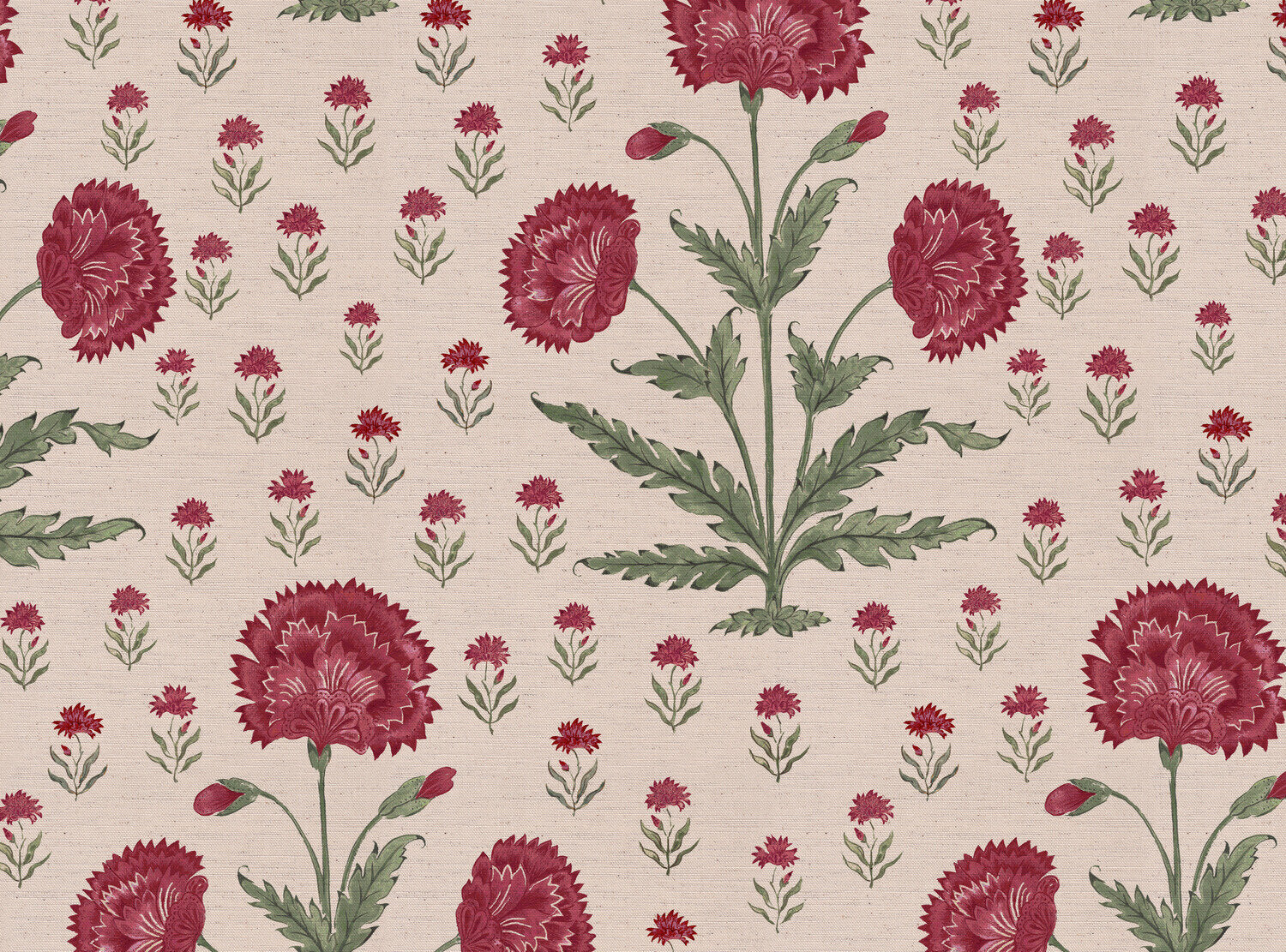 CW: Red damson and green | BASE: Natural Luxury Linen