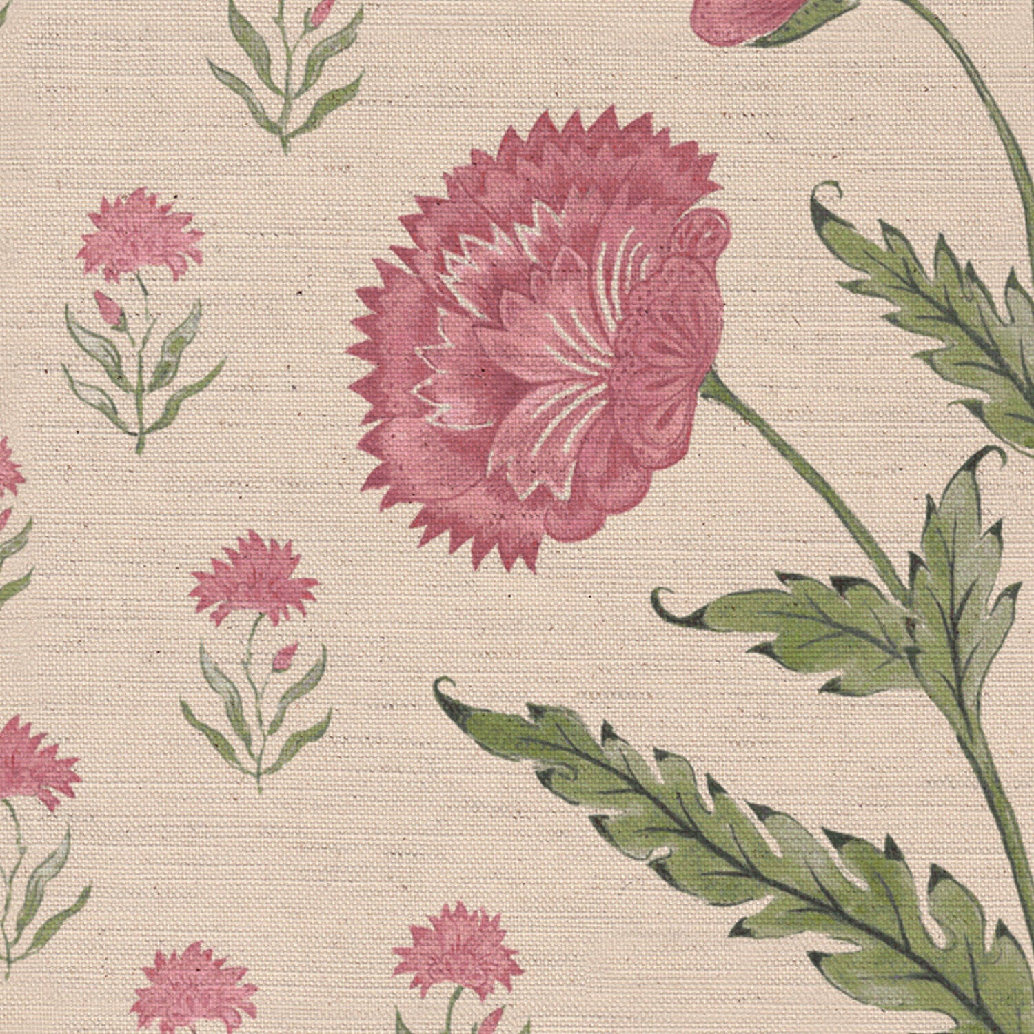 CW: Wild orchid pink and green | BASE: Natural Luxury Linen | HERO