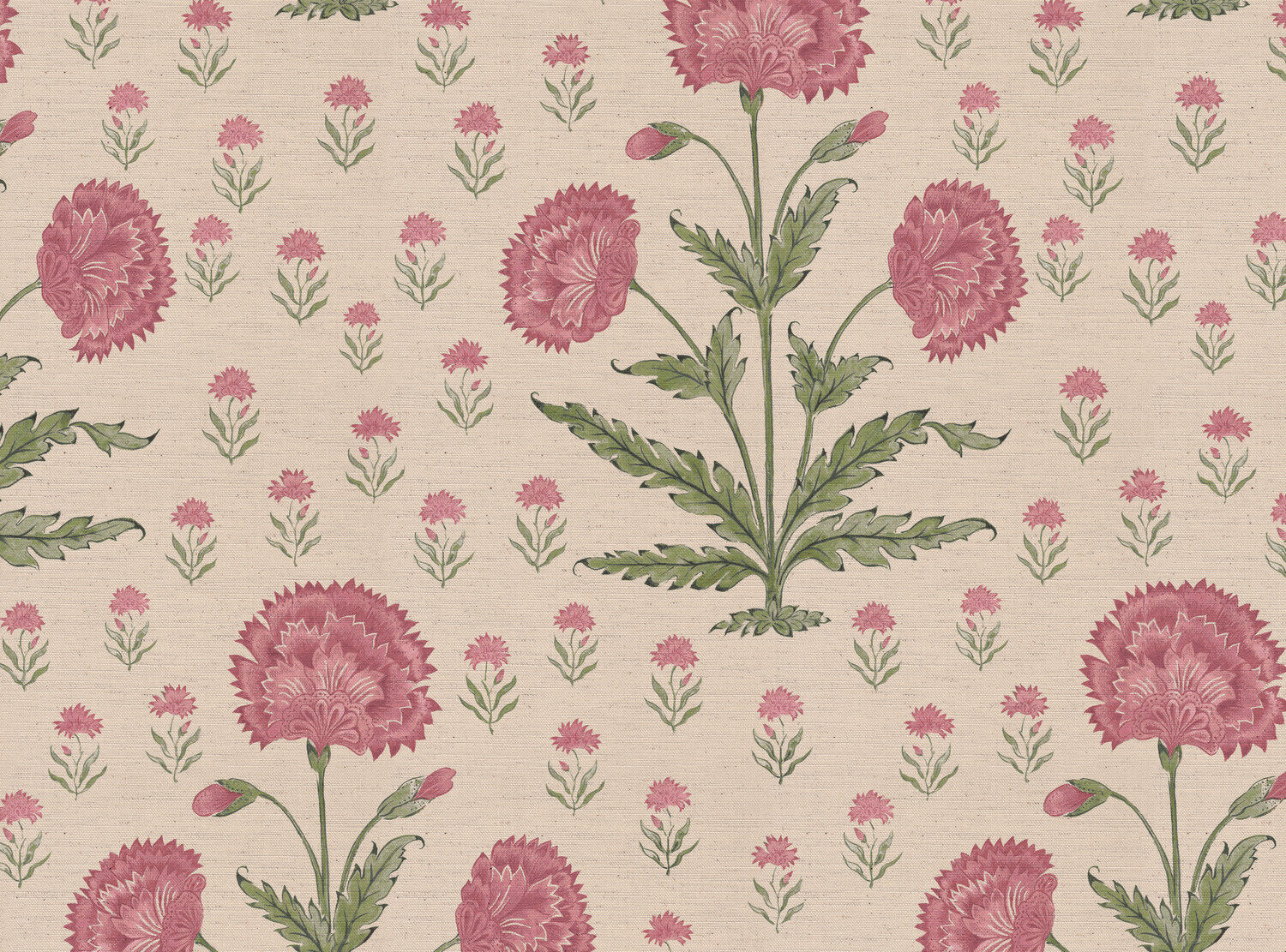 CW: Wild orchid pink and green | BASE: Natural Luxury Linen