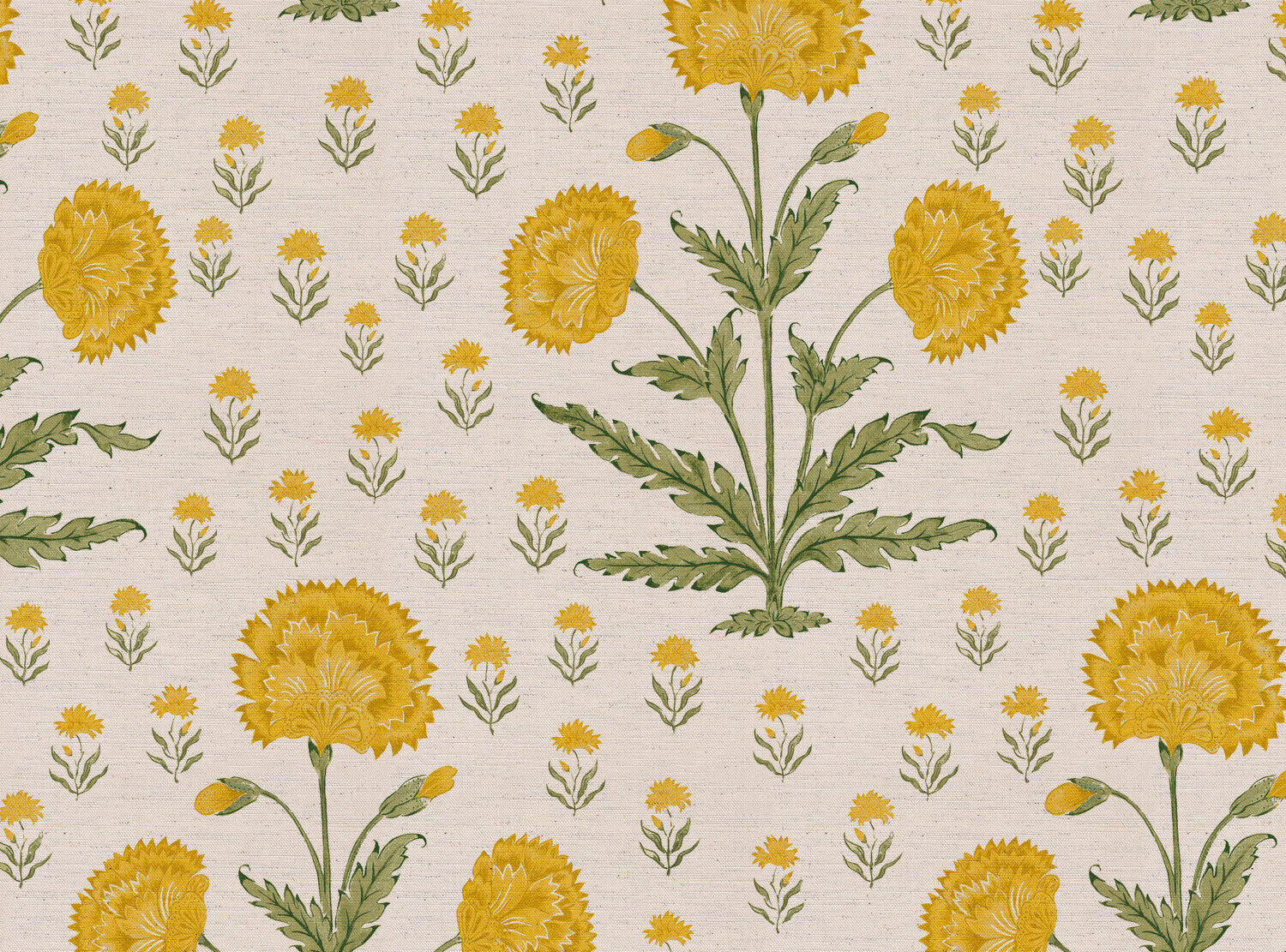 CW: Yellow and moss green | BASE: Natural Luxury Linen