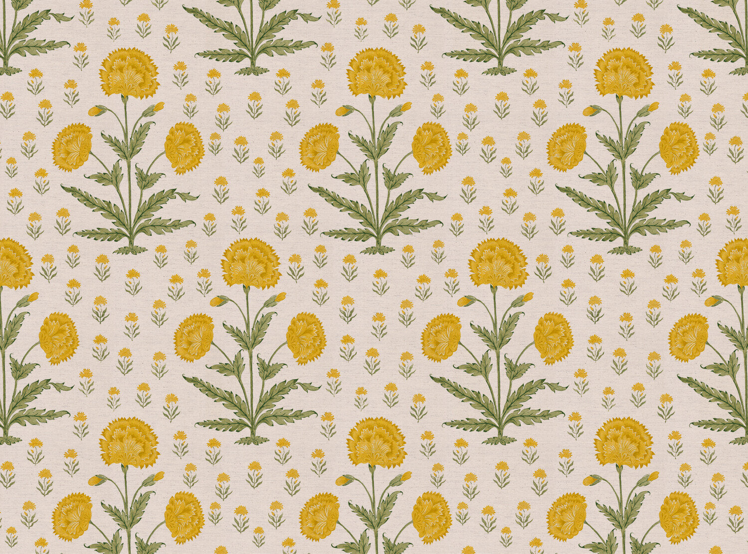 CW: Yellow and moss green | BASE: Natural Luxury Linen