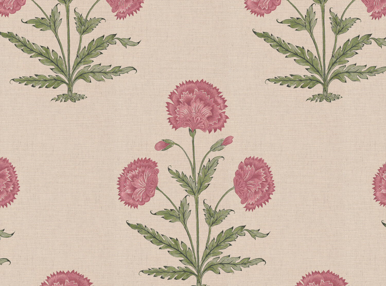 CW: Wild orchid pink and green | BASE: Mercia Linen