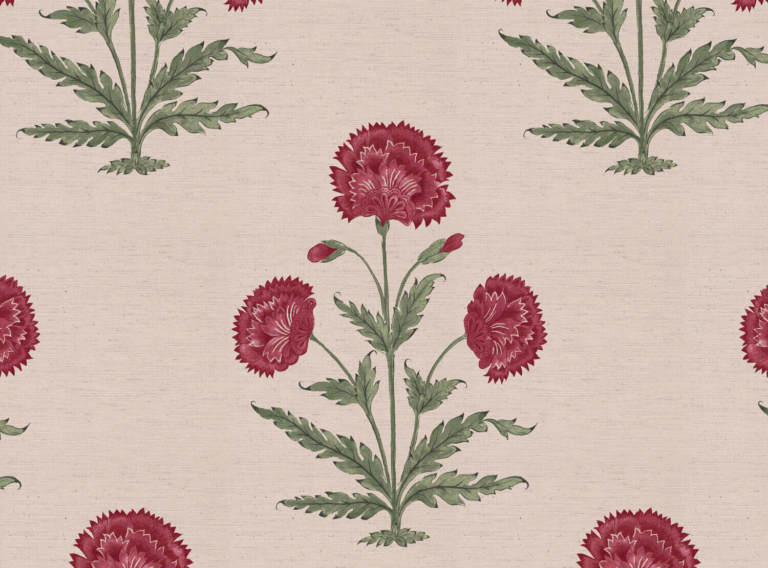 CW: Red damson and green | BASE: Natural Luxury Linen