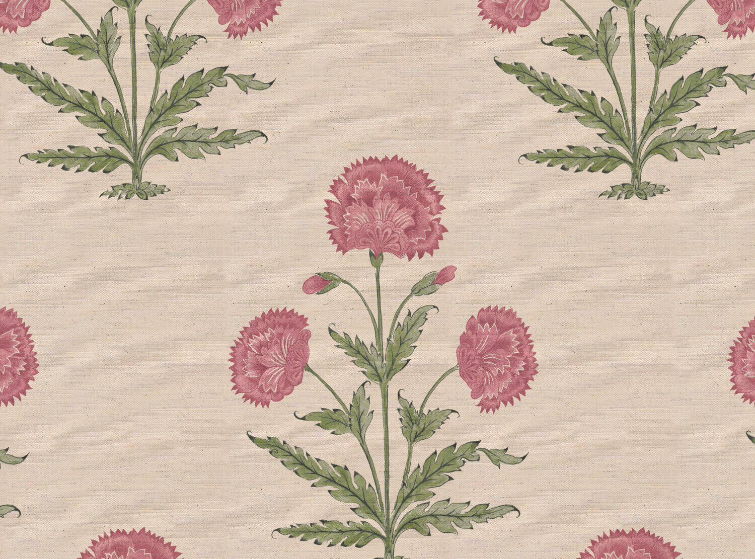 CW: Wild orchid pink and green | BASE: Natural Luxury Linen