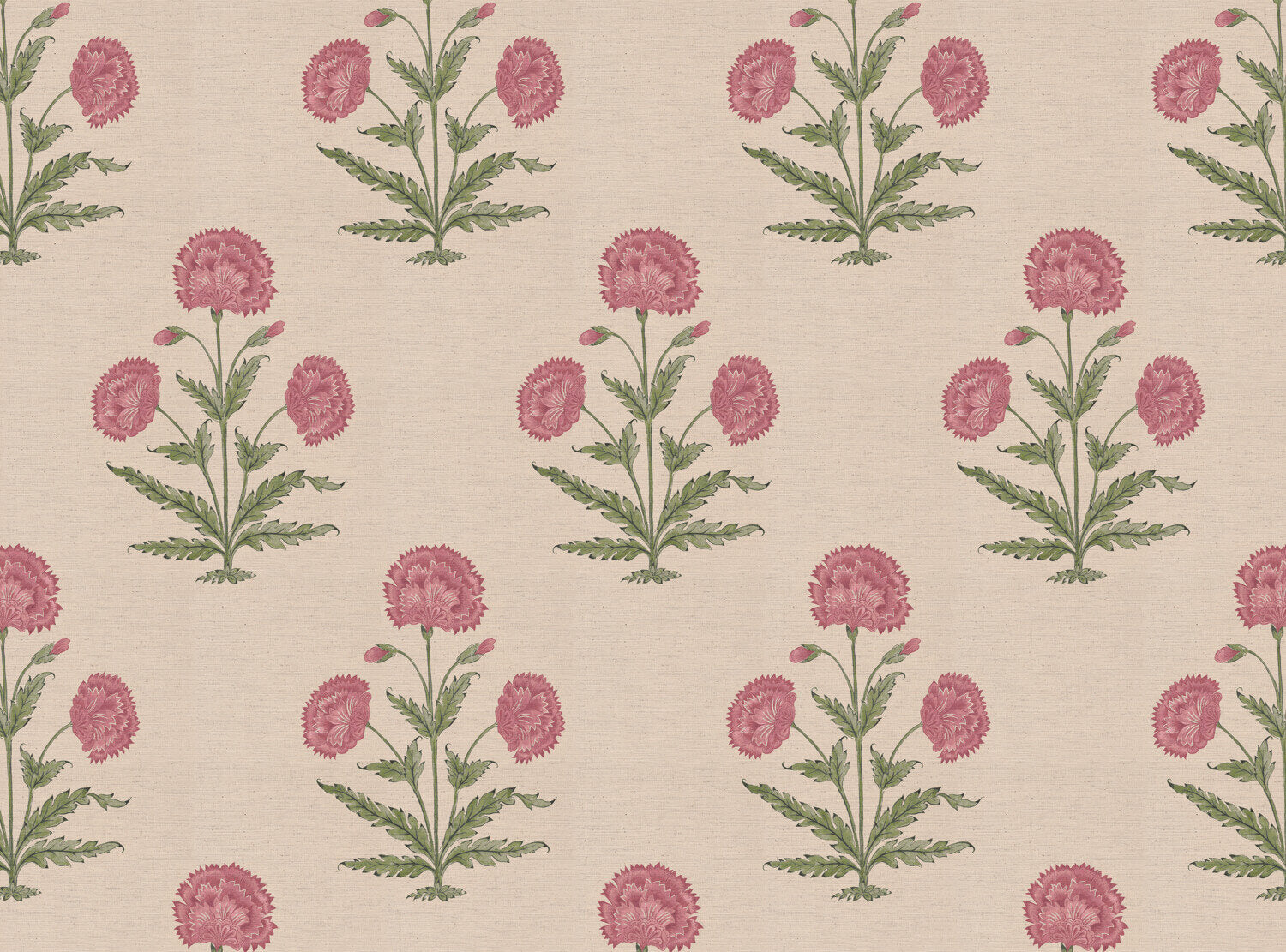 CW: Wild orchid pink and green | BASE: Natural Luxury Linen