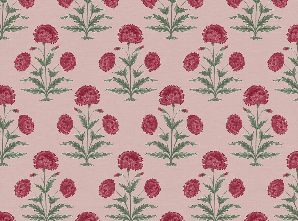 CW: Red damson and green with pink ground | BASE: Luxury Linen